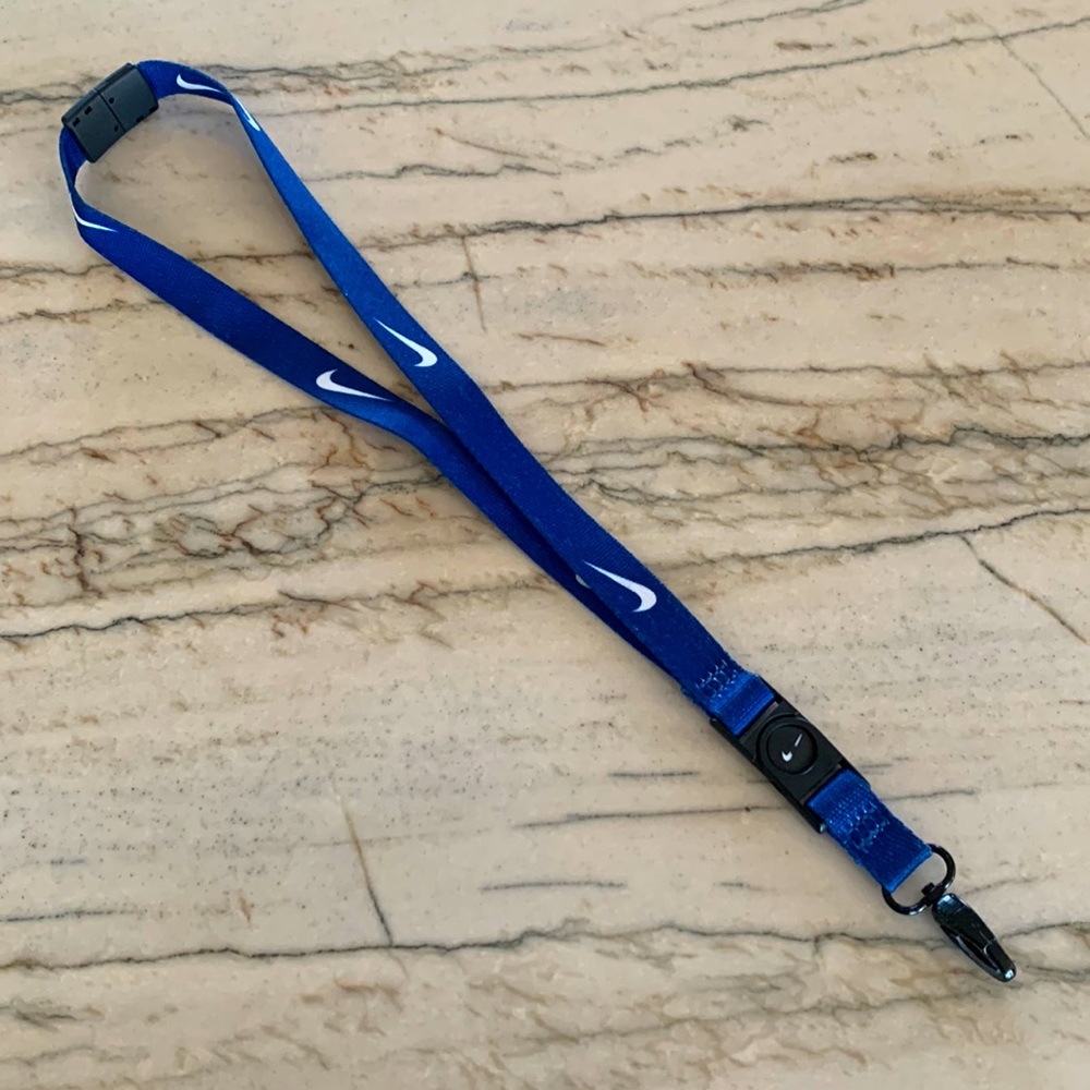 One size, blue, nike lanyard.